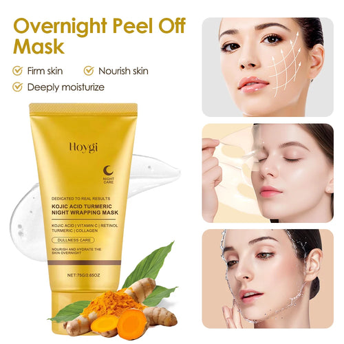 Collagen Overnight Peel-Off Face Mask – Deep Cleansing & Turmeric